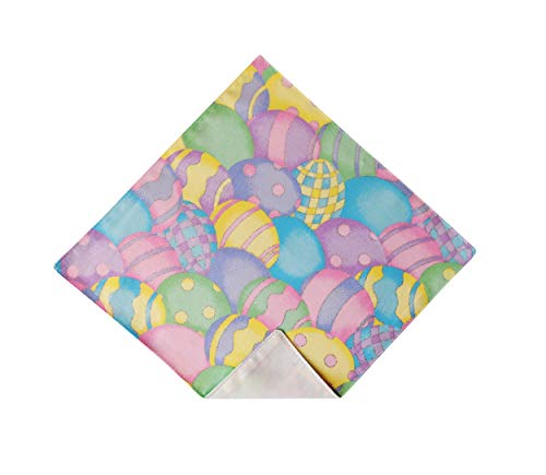 Holiday Bow Ties Mens Pocket Square Pastel Easter Eggs Silver Metallic, Mens (Mens)