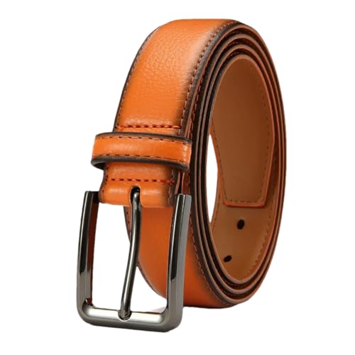 Men Belts Genuine Leather LONG Large Pin Buckle Metal Automatic Buckle Male Belts