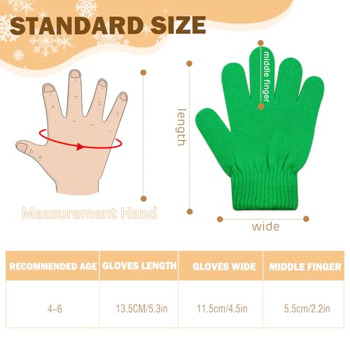 Image of ONESING 16 Pairs Kid Gloves Knitted Children Gloves Bulk for Boys Girls - Stylish and Snug Winter Accessories