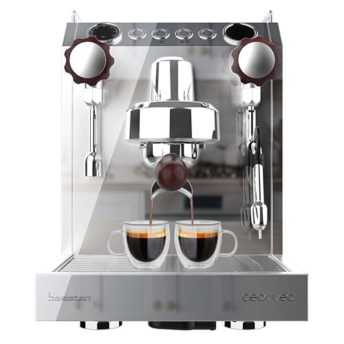 Cecotec Cafetera Express Barista Baristeo Classic. 2700W, Bomba 15 Bares, Control Pid, Doble...