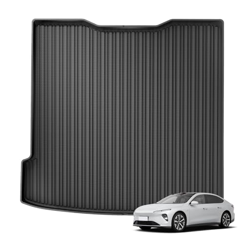 SMABEE Kofferraummatte für NIO ET7 2022–2024 Linkslenker-Fahrzeugauskleidung, TPE-Bodenmatte, wasserdicht, geruchlos, für jedes Wetter, für NIO ET7 Zubehör, Schwarz (LHD), 1 Stück