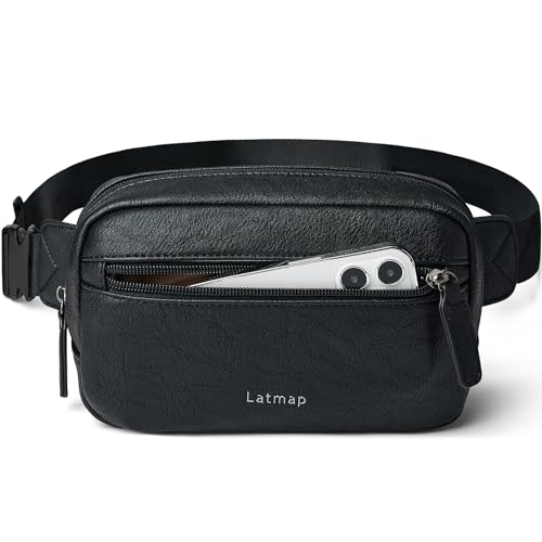 LATMAP Bauchtasche Damen & Herren wasserdichte Gürteltasche Stylische Fanny Pack für Festival Hüfttasche Handytasche Herren Brusttasche für Outdoor Aktivität