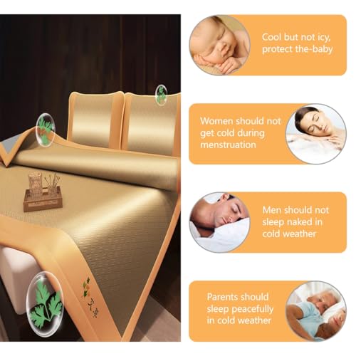 Colchoneta de dormir plegable de seda de hielo con almohada para hogar 6