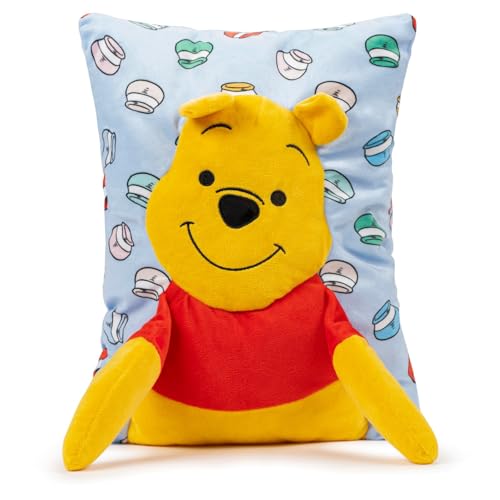 Image of Jay Franco Disney Winnie The Pooh 3D Snuggle Pillow - Super Soft Yellow Plush Pillow - Measures 15 Inches