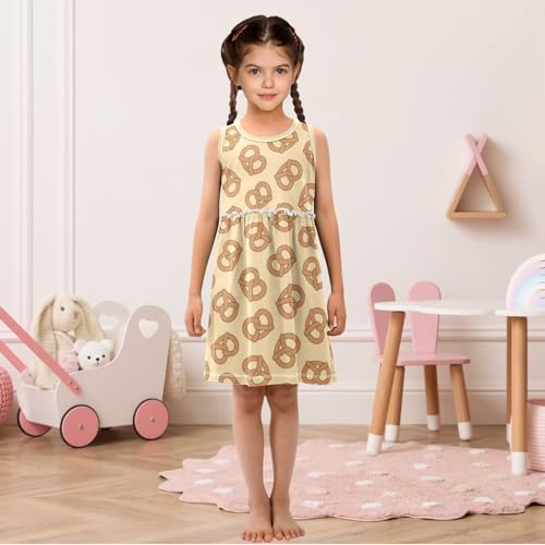 Girls Dress Sleeveless Long Sleeve Kids Toddler Little Big Girl Casual Dresses for 2-8 Years2