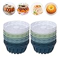 MumdoYAL Set da 24 stampi per Gugelhupf in silicone - Stampi in silicone senza BPA per muffin e cupcakes (24)