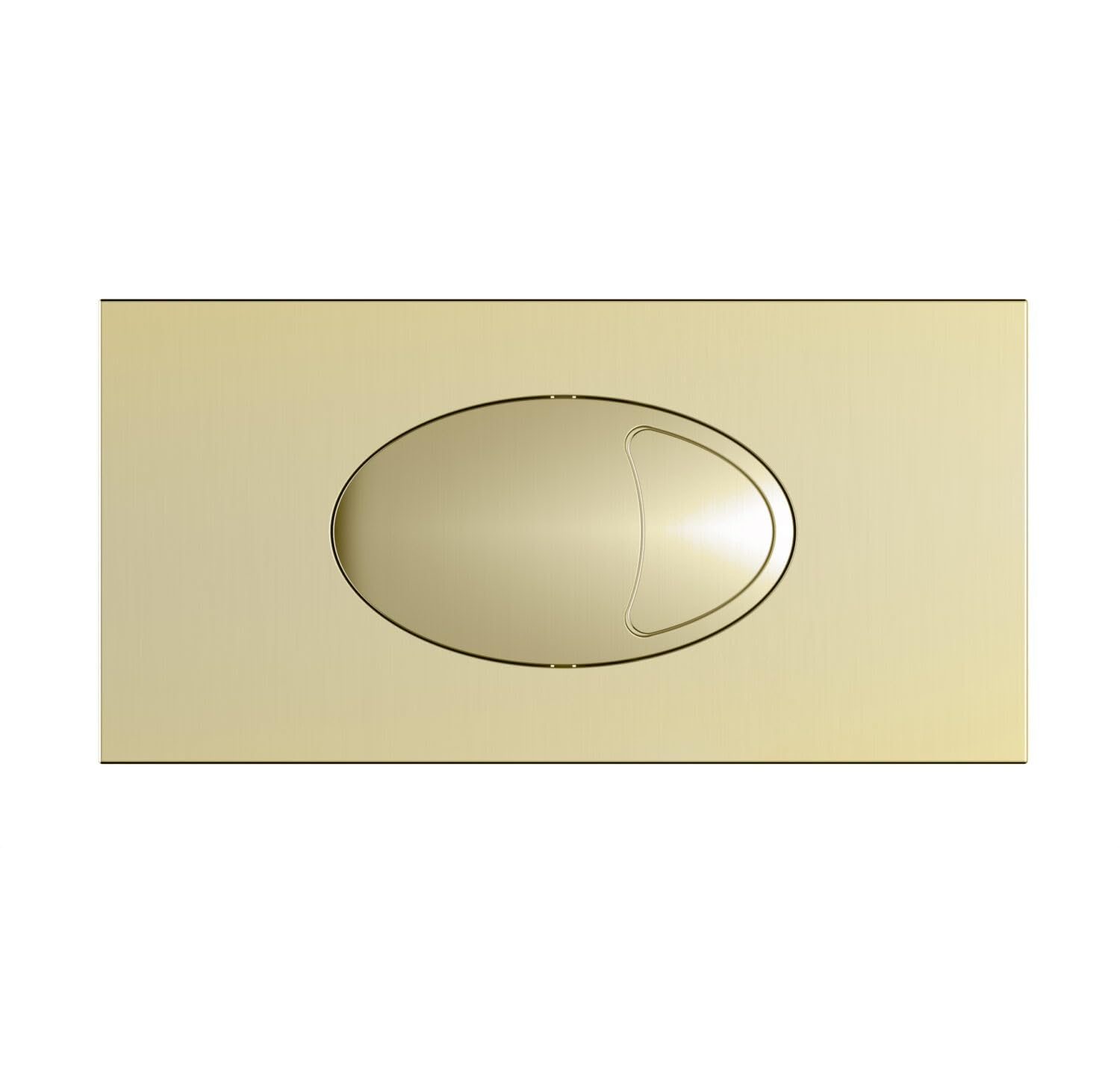Brushed Brass Flush Plate | Brushed Brass | Cistern Button | Toilet Button | Dual Flush Plate | for Use with Cable Operated Cisterns |