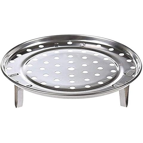 Round Stainless Steel Rack Inch Diameter Steaming Rack Stand Canner Canning Racks Steamer Stock Pot Steaming Tray Pressure Cooker Cooking Toast Bread Salad Baking (D=9.33") Cover