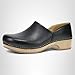 Dansko Brenna Slip-On Clogs for Women – Memory Foam and Arch Support for All -Day Comfort and Support – Lightweight EVA Outsole for Long-Lasting Wear Black/Tan 6.5-7 M US