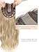 PANEWAY Hair Toppers For Women 20inch Long Wavy Curly Hair Topper Ombre Blonde With Dark Root Clip In Synthetic Wiglets Hair Pieces For Women