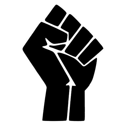 Black Lives Matter Hand Pattern Anti-Racism BLM Movement Stickers We The People Decal for Car Trucks Windows Doors Vans Walls Laptop (Black)