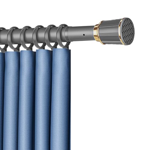Tringle à rideau de douche réglable de 40 cm en acier inoxydable de qualité supérieure pour salle de bain, facile à installer, couleur grise, convient aux...
