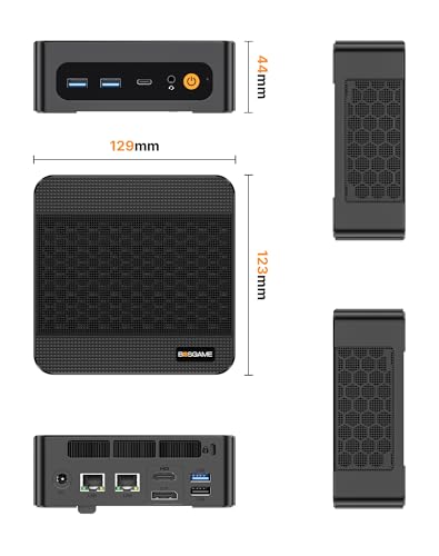 Image of BOSGAME P6 Mini PC with AMD Ryzen 7 6800H, 24GB LPDDR5X 1TB PCle SSD, 4K Triple Display, Dual LAN, Wi-Fi 6E /BT5.2, Mini Desktop Computer for Gaming /Office