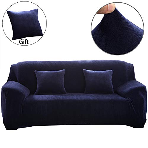 Tunez Funda Chaise Longue,Hengweiuk Funda de sofá elástica Funda de Sofa Antideslizante Protector Cubierta de Muebles Protector para Sofá de Poliéster y Spandex Color Sólido