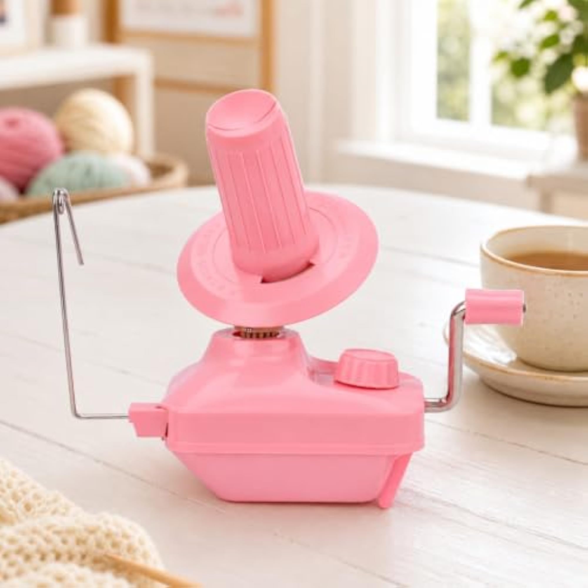 Compact Manual Yarn Winder with Table Clamp