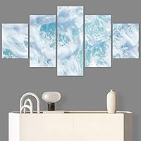 SIGNWIN 5 Panel Canvas Wall Art Modern Art Landscape Multicolor Photography Relax/Calm Rocky Romantics for Home Decorations Ready to Hang - 60