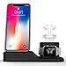 Kisreal Charging Stand 4 in 1 Cell Phone Docking Holder Compatible with Apple Watch,iPhone,Airpods,Apple Pencil
