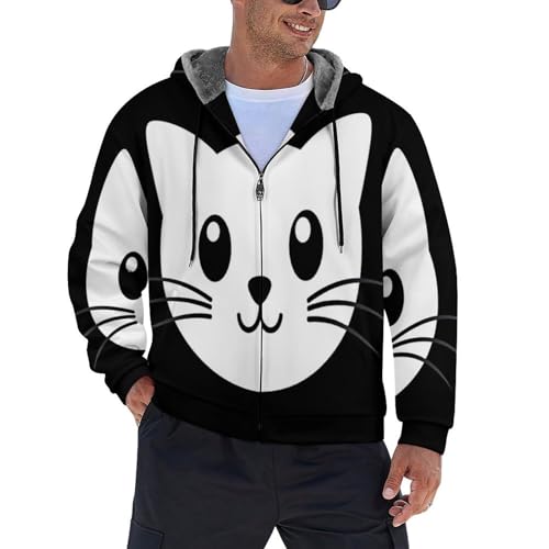 Chaqueta polar con capucha hombre cálida解决frío con cremallera para exterior 1