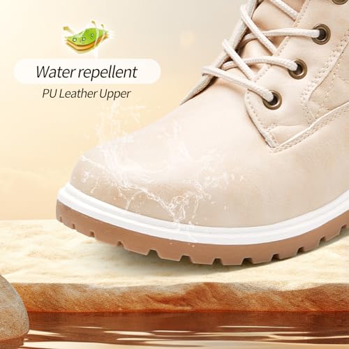 Adokoo Boots for Women Waterproof Fall Winter Ankle Boots Snow Black Combat Boots Lace Up Non Slip for Hiking Work - Image 5