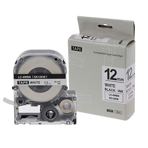 ラベル紙 12 ミリメートルラベルマシン印刷テープ用紙に適したエプソン LC-5WBW LW-300 LW-400 LW-600P