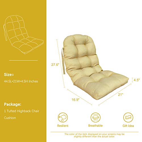 Bossima Outdoor Patio Adirondack Chair Cushions Tufted Round Corner (Deep Green) #TOP1