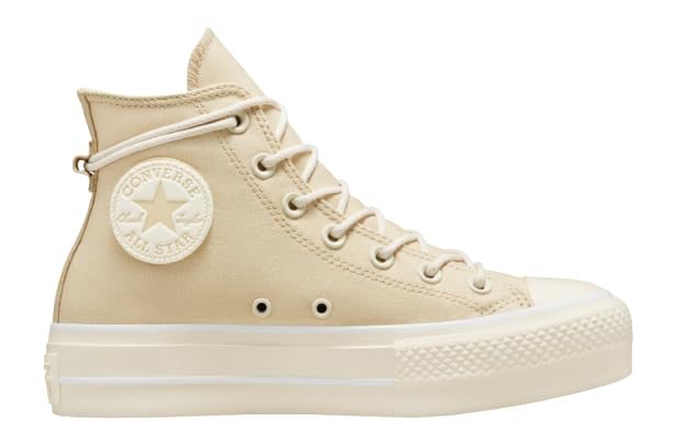 Converse Women's Chuck Taylor All Star Lift Sneakers, Oat Milk Size 8 Medium US