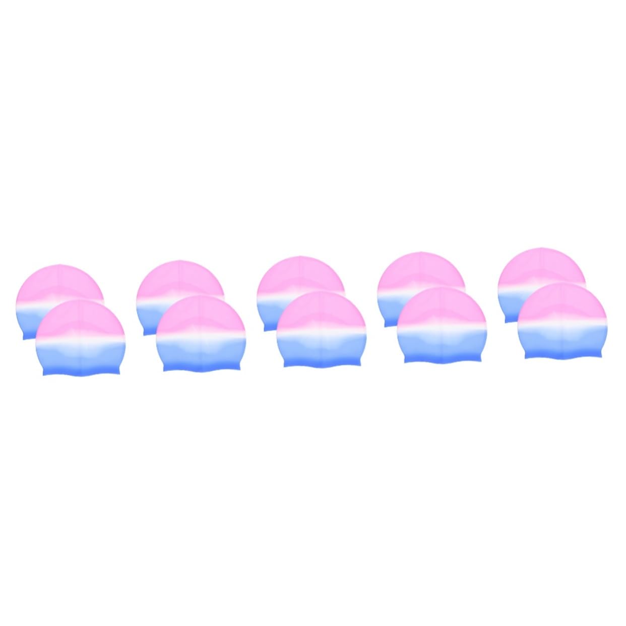 HANABASS 10 Pièces Bonnet de Natation Silicone Bonnet Bain Unisexe Extensible et Confortable pour Femmes et Adultes Étanche pour Cheveux Longs Protection Pratique