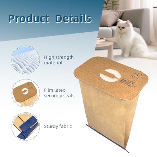 Image of 15 Pack Style C Vacuum Cleaner Bags Replacement Compatible with Electrolux Canister Tank Style C Vacuums