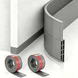 LEZQHB 2 Pack Self-Adhesive Door Draft Excluder Strips, 5CM*1M Weatherproof Soundproof Rubber Seal for Door Bottom, Energy-Saving Draught Stopper for House(Grey)