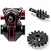 2pcs Steel Axle Differentials Gear 13T/2T Front and Rear Overdrive Differential Worm Gear for Axial SCX24 1/24 RC Crawler Truck Car Upgrades Parts Accessories (2T-12T)