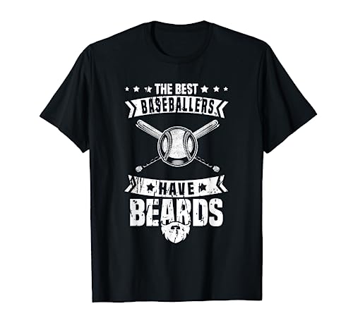 Funny Baseball Player Beard - Bearded Baseballer T-Shirt
