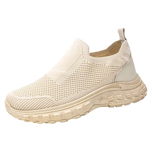 Generisch Moda de verano para hombre One Foot Stirrup Sneakers Hombres Malla Tejido Cómodo Casual Zapatos Hombre Zapatos Zapatillas 13, beige, 41 EU