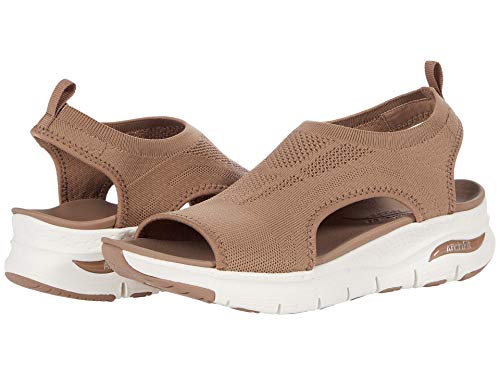 Sandalia deportiva Skechers Arch Fit City Catch color moca 41 perfecta para paseos de verano