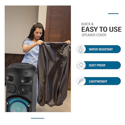 Image of Autofact Premium Speaker Cover for Sony MHC-V73D Lightweight Grey Fabric with Dustproof & Scratch-Resistant, Durable & Easy to Carry (Large Size Speaker Only)