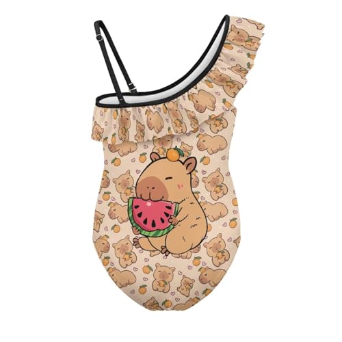 Girls Swimsuits Size 3-14 One Piece Cute Summer Bathing Suit with Strap Casual Ruffle Swimwear for Beach Vacation4