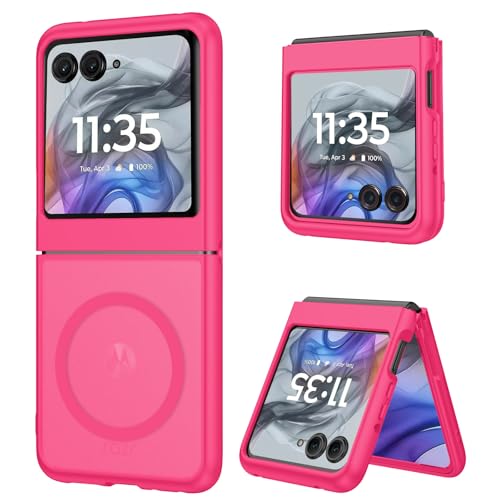 Coque Motorola Moto Razr 2024 antichoc rose compatible MagSafe et anti-rayures