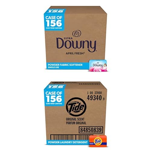 P&G Professional Laundry Bundle (Downy Fabric Softener & Tide Powder Detergent) (Case of 2-156 count packages)