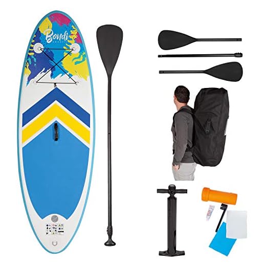 John 52500 Bondi Aquatic - Juego de Tabla de Surf y Remo para niños, Multicolor