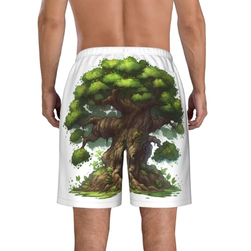 Men's Swim Trunks Cartoon Tree Quick Dry Board Shorts Mens Bathing Suit Beach Swimwear with Pockets3