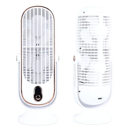 Domary Ventilador de Escritorio 1800mAh USB Motor sin Escobillas Oscilando Tranquilo 5 Velocidades Torre de Escritorio Portable para Oficina en Casa (#1)