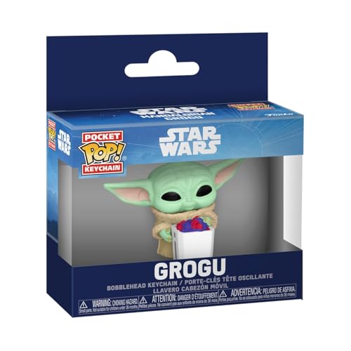 Image of Funko Pop! Keychain: Mandalorian & Grogu - Grogu with snack - Collectable Vinyl Figure - Gift Idea - Official Merchandise - Toys for Kids & Adults - Star Wars Fans - Figure for Collectors and Display