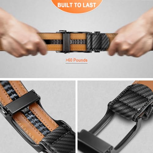 Image of BULLIANT Men's Ratchet Belt Nontrimmable-Click Belt Adjustable for Men Gift Lightweight 1 3 /8 inch
