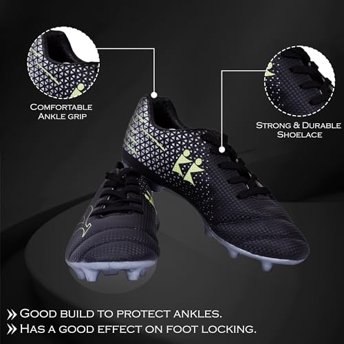 Image of KONEX Storm Studded Football Shoes for Boys | Waterproof Inner Lining with Lightweight Sole & Snug Fit Technology