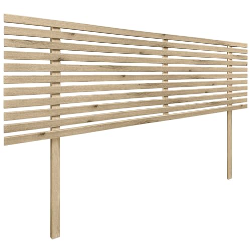 DHOME Cabecero de Madera reciclada DM con Patas Estilo Japonés Cama Palets Herrajes incluidos (150cm, Cambrian Madera)