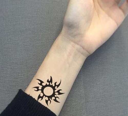 Temporary Tattoo Stickers for Men, Women, Boys & Girls Waterproof Tattoo Stickers Flowers Butterfly Stars angle wolf Armband words 3D Realistic Tattoo Stickers Size X-299 60mmX105mm