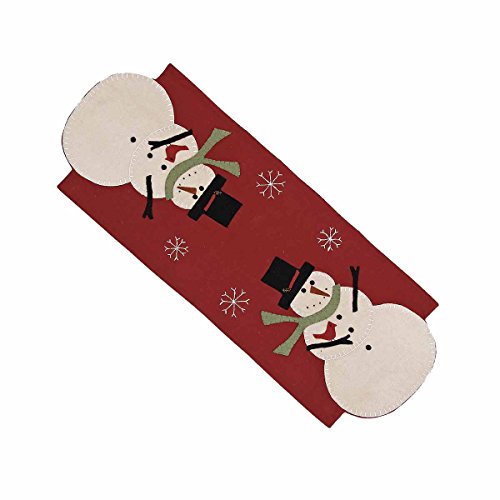 Home collection by Raghu Snow Guy Nutmeg Table Runner, 14 by 36-Inch, Barn Red