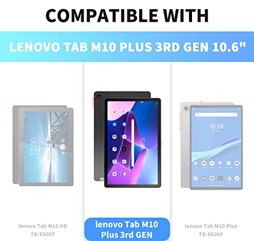 CXTCASE Case for Lenovo Tab M10 Plus 3rd Gen 2022 10.6 inch,PU Leather Business Cover with Pencil Holder,Protective Case Tablet Shell for Lenovo Tab M10 Plus 3rd Gen 2022 10.6 inch,Purple - Image 2