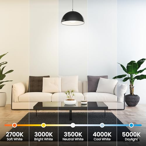 Feit Electric A19 LED Light Bulb, 60W Replacement, Dimmable, Selectable Color Temperatures (2700K-5000K), 800 Lumens, General Purpose Light Bulbs, 15,000-Hour Lifetime, OM60DM/5CCTCA/LED/ 10 Pack by Feit Electric - Image 2