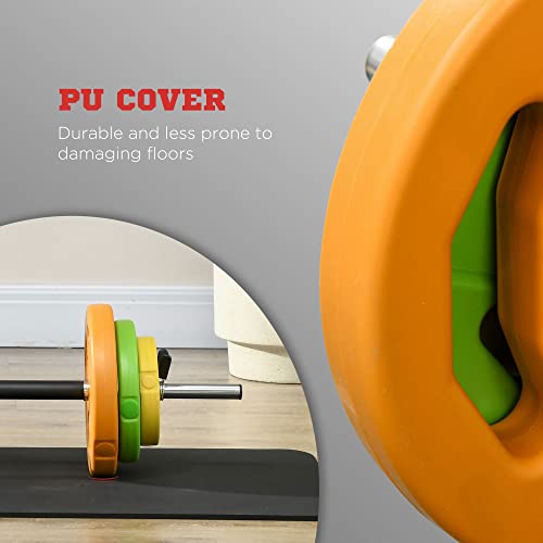 HOMCOM 20kg Barbell Weights Set, Adjustable Weights with Non-slip Handle, for Women and Men Home Gym Exercise Weight Strength Training - Image 5