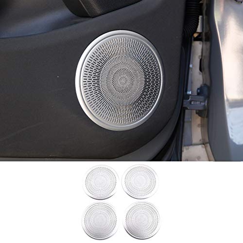 LLKUANG Car Speaker Cover Compatible with Range Rover Evoque 2020-2025 Stainless Steel Inner Door Tweeter Speaker Cover Ring Audio Mesh Covers Horn Guard Protector Accessories